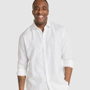 White Resort Relaxed Fit Linen Shirt - 3XL - NWT